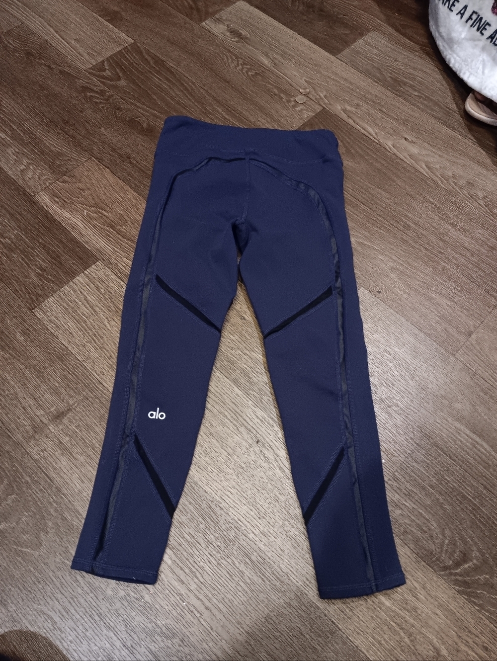 ALO Yoga Deep Navy High-Rise Leggings Sz Xxs - Picture 3 of 3